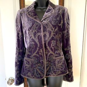 Elie Tahari Purple Velvet Blazer 💜